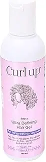 Curl Up Ultra Defining Hair Gel - Strong Hold Flaxseed Hair Gel - For Dry Frizzy, Wavy & Curly Hair - Sulphate Paraben & Silicone Free (100ml)