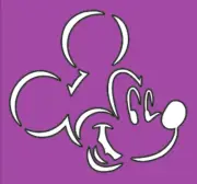 Mickey Plastic Stencil (MC5) (You pick the color - Image 7.5"x9")