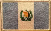 GUATEMALA Flag Military Morale Patch W/ Hook & Loop Fastener White Version