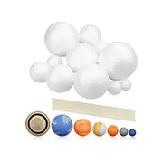 Solar System Project Kit, PlanetModel Crafts 14 Mixed Sized Polystyrene Spheres Balls for School
