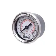 SMC K40P-BP1.0-N01MS-W-X50 Pressure Gauge, 160 PSI/BAR, 1/8in NPT, M5, ø40mm