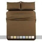 100% Cotton 1000 Thread Count Bed Sheet Set Solid Deep Pocket Set