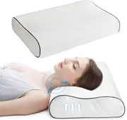 Memory Foam Pillow, Neck Support Pillow, Orthopedic Support Cervical Neck Pillow for Pain Relief, Side Sleepers