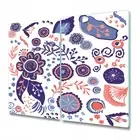 Glass Induction Ceramic Hob Cover Worktop Saver Panama Colourful Modern 2x30x52