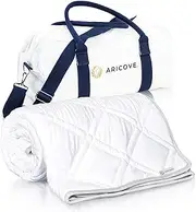 Aricove Cooling Weighted Blanket, 10 lbs, Twin Size for Adults, Luxury Heavy Blanket, Silky Soft Bamboo Viscose, 48x72 inches, Machine Washable, White