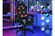 ALFORDSON Gaming Chair 12 RGB LED 8-Point Massage