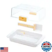 BRIDZON Butter Dish for Countertop and Fridge, Large Airtight Butter Box with
