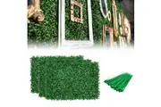 OZNALA 10X Artificial Plant Foliage Hedge Wall Grass Mat Greenery Panels Fence 40*60cm