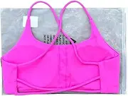 [Generic] Solid Color Support Women Fitness Bra Yoga Vest Gym Sport Top Hollow Back Push、Chest Pad Four Shoulder Straps Cross-Back