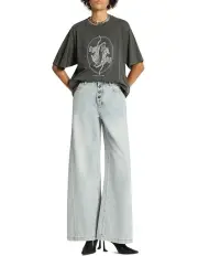 [Sass & Bide] Axel Wide Leg Denim Jean in Light Blue