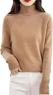 [Hamthuit] Women Wool Solid Knitted Pullover Women Warm Fitted Sweater Long Sleeve Casual Slim Fit Ribbed Pullover