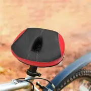 Bicycle Seat for Men Women, Noseless Saddle, Soft Wide Bike Saddle Seat, Comfort red