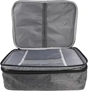 [TOVINANNA] 1Pc Multifunctional Document Pouch with Lock Large Capacity Storage Bag for Business Trip Durable and Secure Design with Double Zipper Code Lock for Organizing Cards