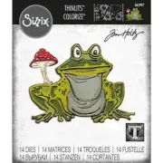 Tim Holtz Myron Toad Frog 665997 Colorize Thinlits Cutting Die Sizzix 14 Dies