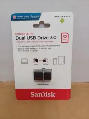 SanDisk 32GB Dual USB Drive 3.0 Flash Drive for OTG Smartphones & Tablets New