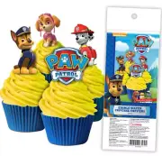 Paw Patrol Wafer Cupcake Toppers - 16pc, cake toppers, birthday cupcakes
