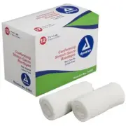 Dynarex 3103 Non Sterile Stretch Gauze Bandage Roll, 3" x 4.1yard, Pack of 12