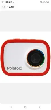 Polaroid ID757-RED-STK-4 Sport Action Camera 720p 12.1mp Waterproof Camcorder