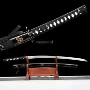 Japanese Katana High Carbon Steel SHINOGI ZUKURI Samurai Sword Black Full Tang.