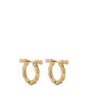 Salvatore Ferragamo Gancini Plaque T-Bar Earrings One size Yellow