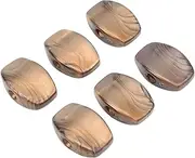Plastic Brown Tuning Buttons for Guitars | Excellent Processing | Durable and Comfortable | Set of 6 (with Silver Screws, six Sets)