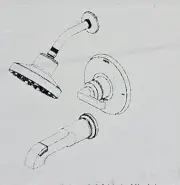 Delta Tetra T14489-SS-PR 1-Handle Tub and Shower Trim Kit in Lumicoat Stainless