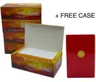 500x Memphis Filter Tubes King Size Cork Tobacco Cigarette Red + Free Case