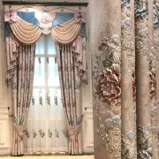 Custom pink romantic warm room shading cloth curtain tulle valance drape C1463