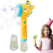 Automatic Bubble Wand, Giraffe Bubble Machine Maker with Light, Battery Operated, 10 Hole Electric Bubble Blower for Boys Girls, Outdoor Wedding Party Favors Borato