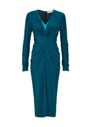 Diane Von Furstenberg Hades Glittered Stretch-jersey Midi Dress - Blue - S (UK8-10 / S) S (UK8-10 / S)