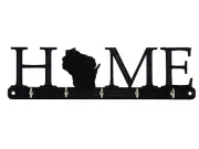 Wisconsin Home State Shape Key Holder Hanger Rack Housewarming Wall Decor Gift