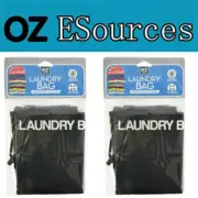 2 Sets Travel Pouch Waterproof Laundry Shoe Portable Tote Drawstring Storage Bag