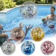 Inflatable Confetti Glitter Feather Beach Ball Floating Swimming Pool Game Toy