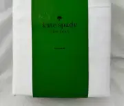 4 pc Kate Spade New York 100% Cotton Sateen White King Sheet Set NIP