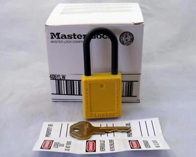 6 MASTERLOCK 406YLW DielectricThermolastic Padlockmoplastic Safety Padlock