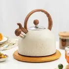 2.5L Kettle Stovetop Water Kettle Induction White 19x22cm