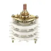 6P5T 6 Poles 5 Position 3 Deck Band Channel Rotary Switch Selector