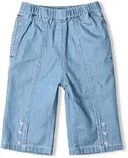 Cres cent(クレセント) Crescent Casual Pants, 25CS Denim Pants, B 100 Girls, Blue, Blue, 100