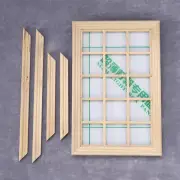 Dollhouse 1:12 Scale Plain Unfinished Windows Unpainted Furniture DIY Miniature