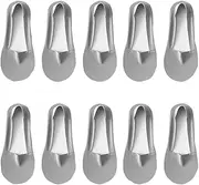 RYZGOJV 10 Pairs Women Socks, Super Low Cut Liner Socks, Non-slip Hidden Invisible Boat Socks for Girl-Grey, Grey, Medium