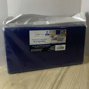 Mainstays Half Size Collapsible Storage Bins 2 pack, Blue