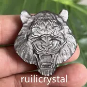 2"Natural Obsidian Quartz Skull Hand Carved Tiger Head Crystal Healing 1pc