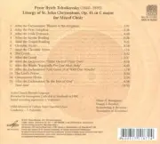 TCHAIKOVSKY: LITURGY OF ST. JOHN CHRYSOSTOM NEW CD
