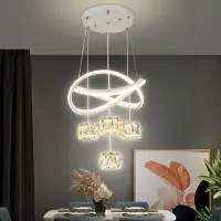 在飛比找樂天市場購物網優惠-餐廳吊燈四頭現代簡約飯廳家用水晶創意輕奢2022新款網紅LE