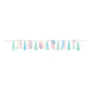 NEW Amscan Shimmering Party Iridescent Hooray Tassel Garland By Spotlight