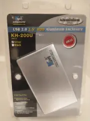 Kingwin KH-200U 2.5” HDD Aluminum Enclosure Silver USB 2.0 - Brand NEW