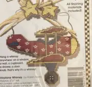 Vtg Rare Dimensions Wire Whimsy Airplane Whimsy Cross Stitch 1994 Kit #72167