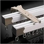Double Tracks Ceiling or Wall Mounting Heavy-Duty Curtain Rails, Sliding Ceiling Track Curtains, for Living Room Bedroom Room Divider(Wall Mounted,300Cm(9.8Ft))