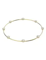 [Swarovski] Constella Choker Round Cut ShinyGold-Tone Plated in White