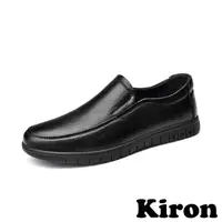 在飛比找momo購物網優惠-【Kiron】商務皮鞋 壓紋皮鞋/百搭經典壓紋商務套腳休閒皮